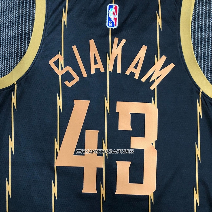 Pascal Siakam NO 43 Camiseta Toronto Raptors Ciudad 2021-22 Negro